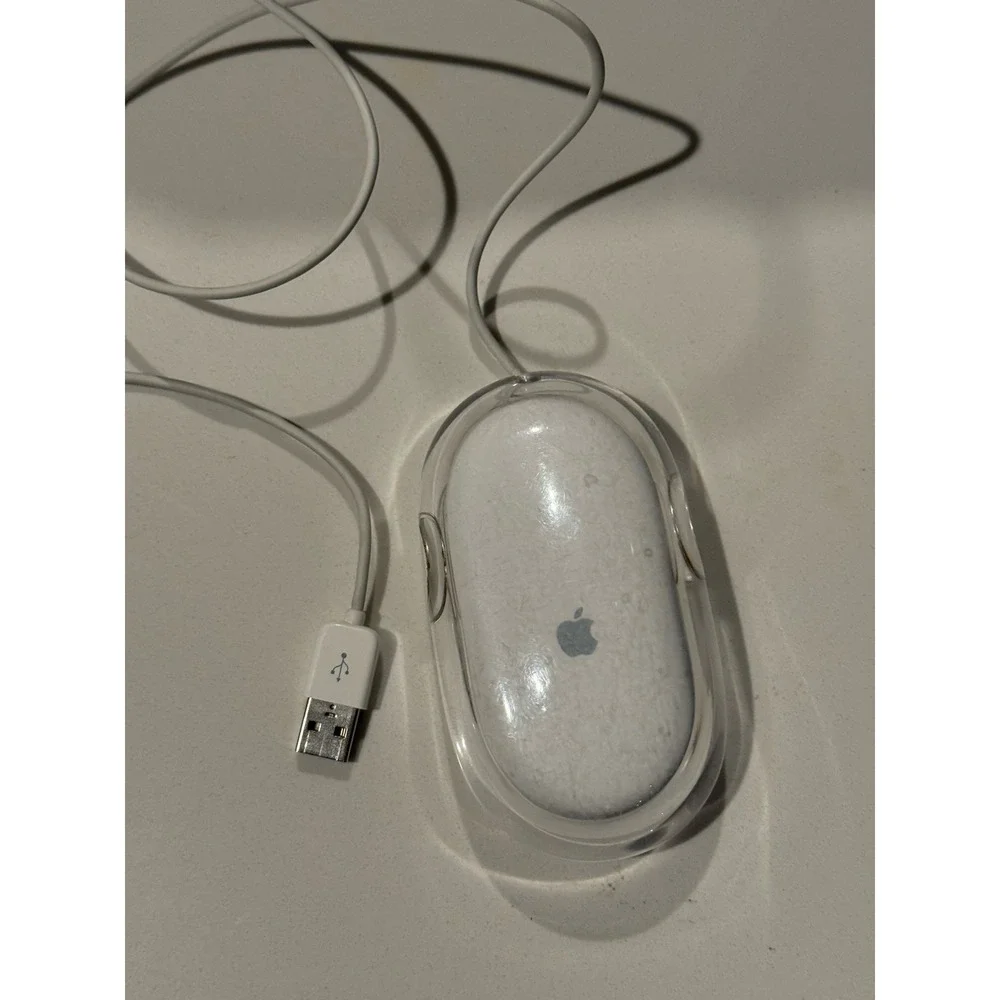 Vintage Apple Mouse White Optical Wired USB Model M5769 - Tested & Working